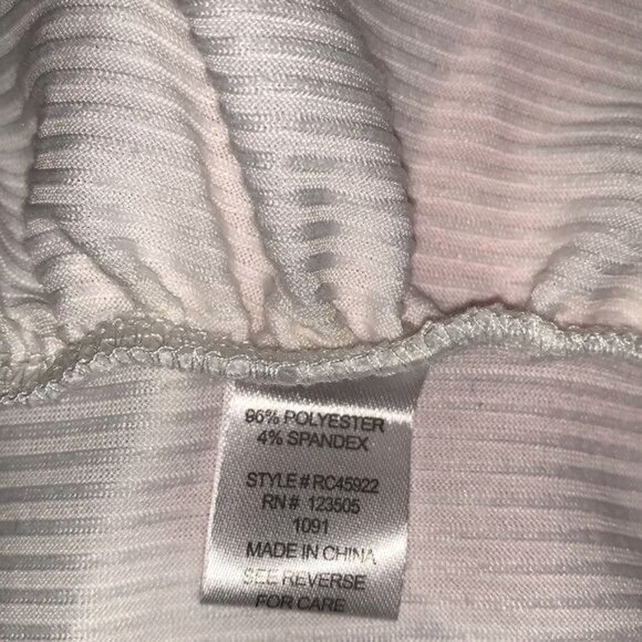 Heart & Hips White Ribbed Ruched Halter Crop Top L 86% Polyester 4% Spandex - Picture 5 of 7